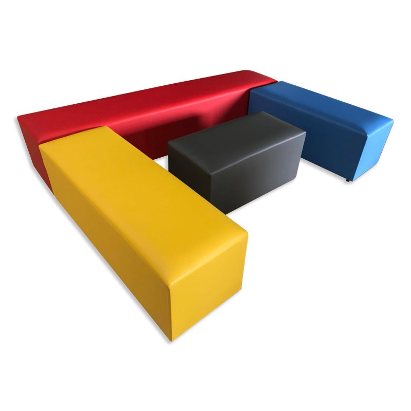 会展车展活动长条皮凳纯白色店沙发矮软包黑皮吐司秀单人面包