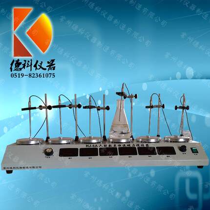 HJ-6HJ-6A六联磁力恒温搅拌器六联磁力搅拌器实验室六联搅拌器