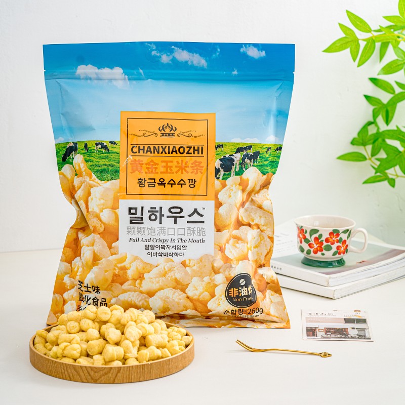 馋小智韩国风味玉米条零食芝士奶酪爆米花130g260g追剧解馋惊喜