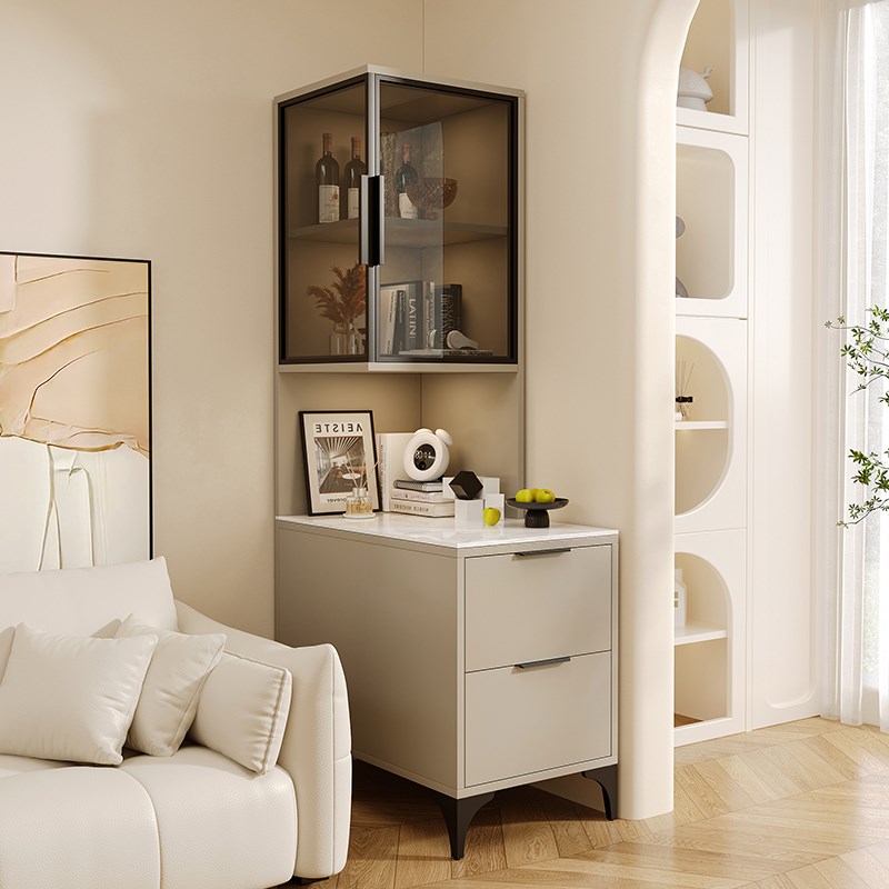 沙发边柜侧边柜家用客厅小户型角柜2024新款可定制墙角收纳储物柜