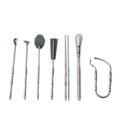 R708M 镀残古老银色打篆空薰用热销款 见素香坊 铜镀银香具七件套