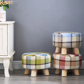 小凳子网红家用布艺矮凳椅子女生可爱卧室客厅圆凳换鞋 凳懒人板凳