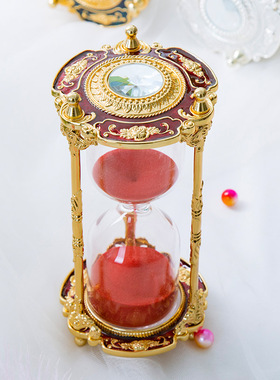 金属沙漏计时器15分钟家居饰品装饰客厅摆件生日结婚礼物新婚闺蜜