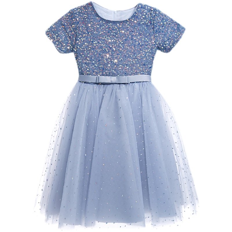 儿童礼服公主裙花童婚礼蓬蓬纱女童小女孩主持人钢琴演出礼服洋气