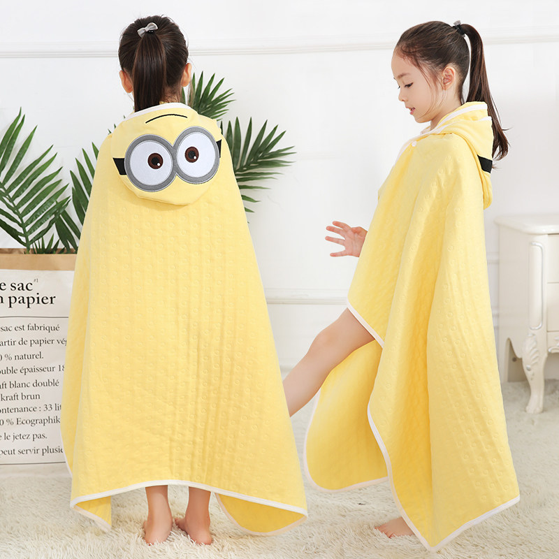 儿童浴巾宝宝带帽斗篷纯棉纱布新生婴儿超软洗澡毛巾吸水游泳浴袍,婴童用品,浴巾,淘宝优惠券,粉丝福利购,淘宝优惠卷