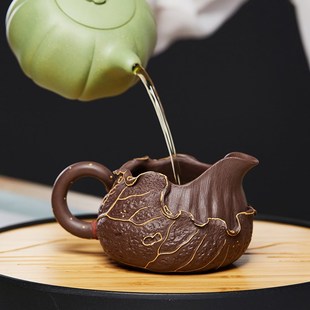 宜兴紫砂公道杯分茶器陶瓷高端分茶杯功道公杯倒茶器功夫茶具配件