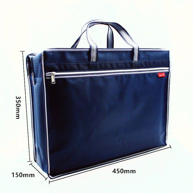 a3文件袋大容量收纳袋帆布手提袋美术8k画袋加厚拉链袋防水资料包