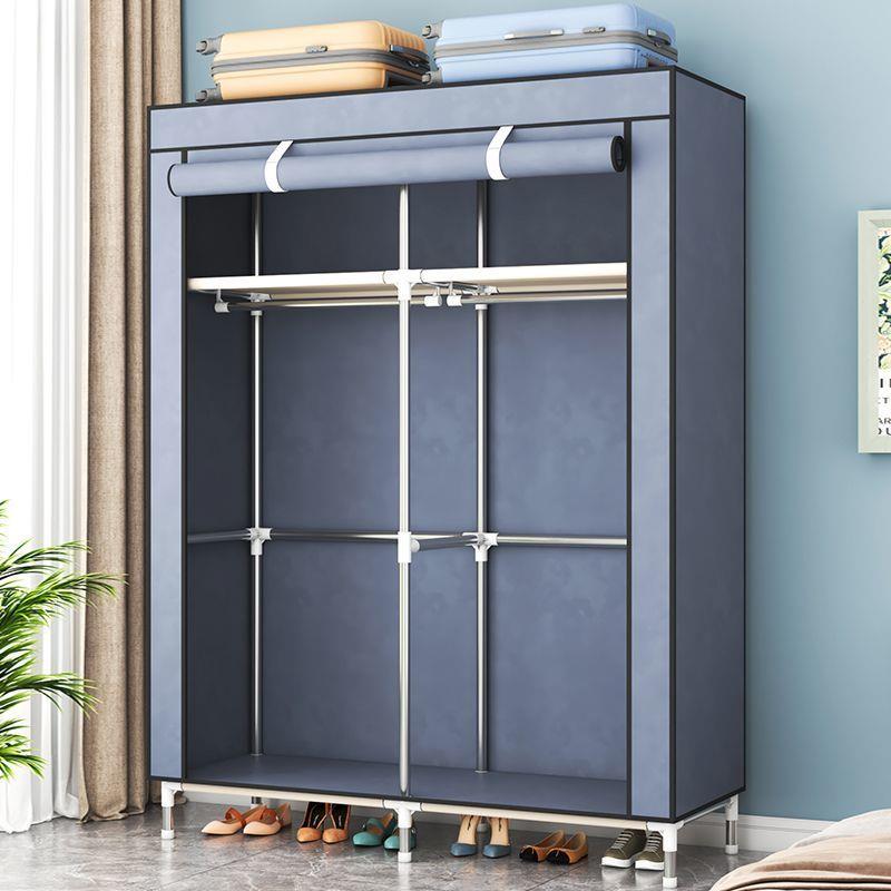 简易衣柜家用布衣柜卧室组装单人出租屋收纳衣橱钢管加粗加厚布套