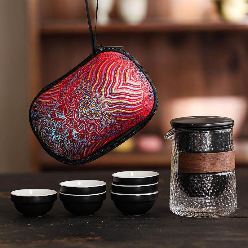 玻璃旅行茶具便携式套装泡