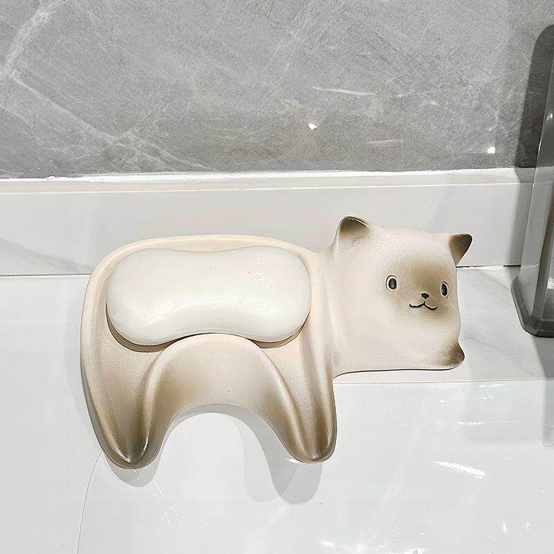 洗漱台电动牙刷牙膏置物架高级感轻奢浴室卫生间洗手台陶瓷收纳架