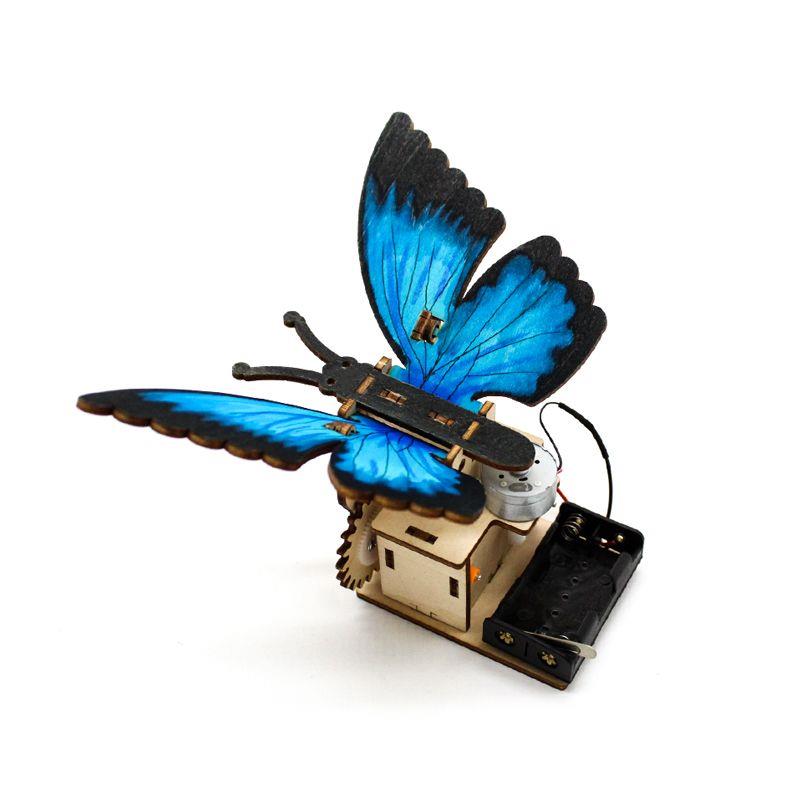 涂色蝴蝶diy机械传动模型