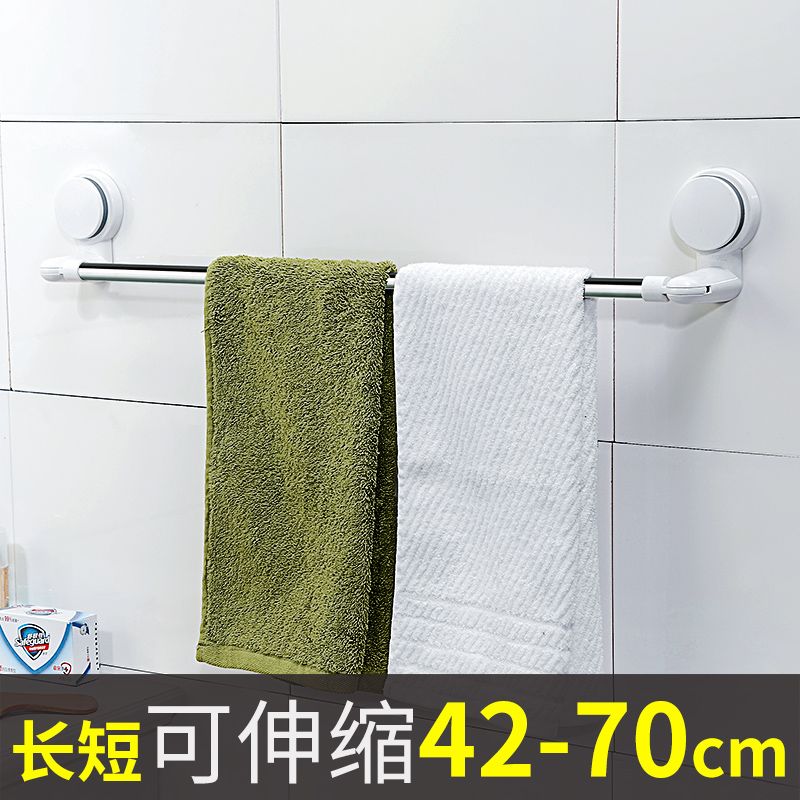毛巾架免打孔新款粘贴壁挂式阳台卫生间浴室挂架架子单杆置物杆
