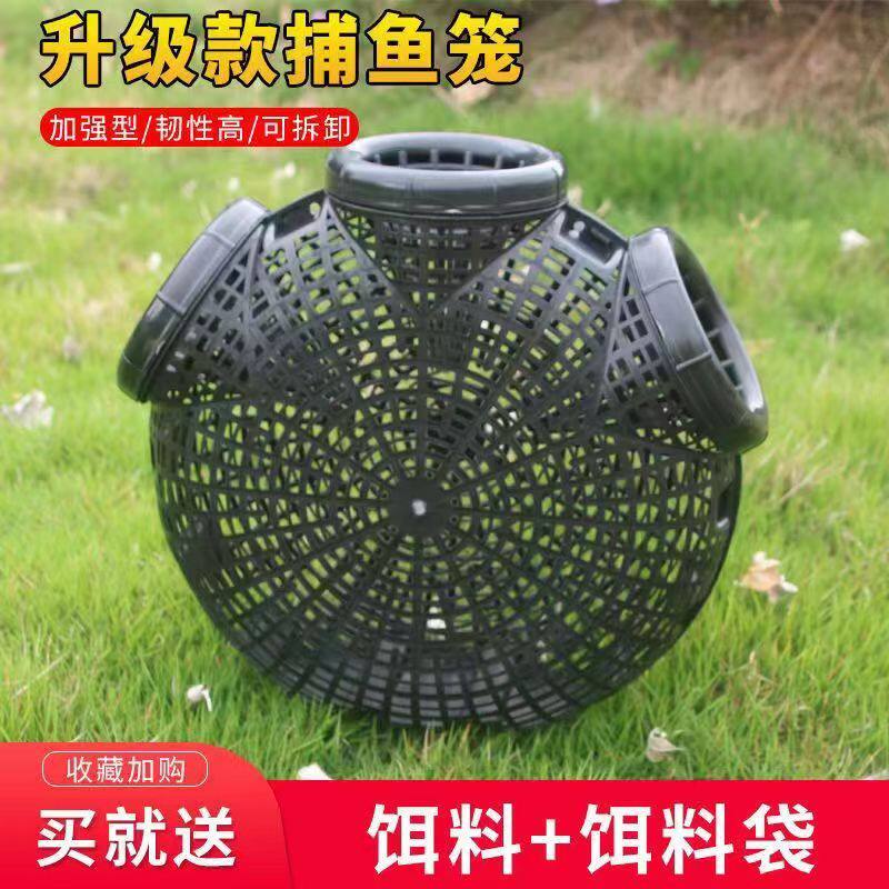 特大号捕鳝神器鳝鱼笼子塑料泥鳅笼镂空捕鱼笼圆形新款黄鳝笼