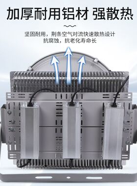 led塔吊灯2000w工地防水照明灯3000瓦超亮5000w球场建筑投光探照