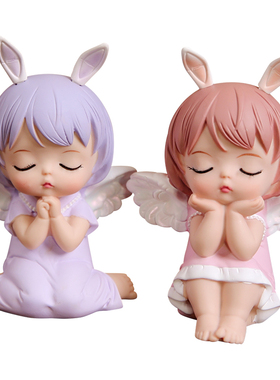 创意梦幻少女心女孩装饰摆件 安妮宝贝蛋糕摆件汽车摆件