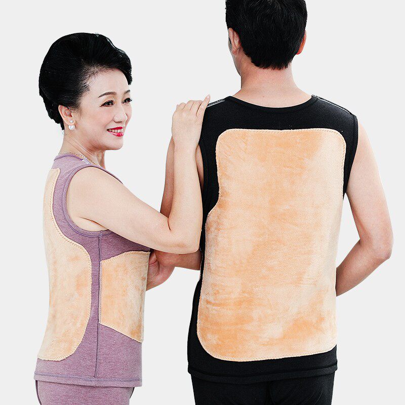 加绒背心女冬季保暖加厚妈妈中老年人马甲上衣棉大码老人男