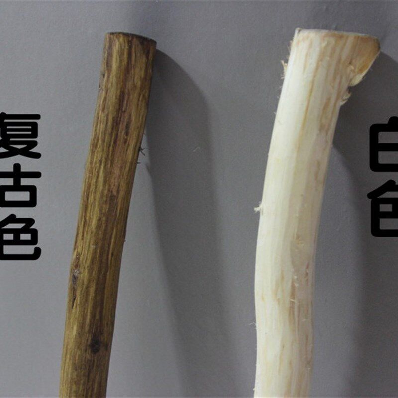 服装店树枝展示架上墙服装架侧挂橱窗复古麻绳木棍吊架吊挂吊环