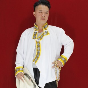 藏民族服装上衣藏式生活装锅庄舞休闲藏装藏衣22年新款宽松男衬衣