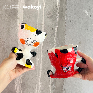 K11x艺术家潘望舒不再杯微咖啡杯陶瓷马克杯水杯节日女友节日礼物