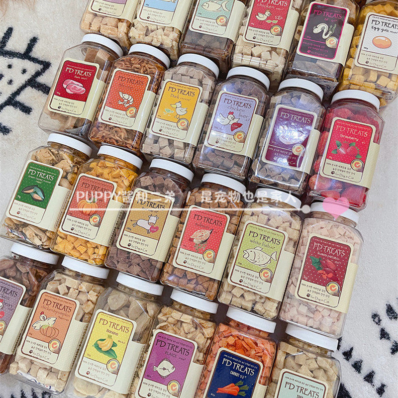 [PUPPY酱]韩国FD宠物冻干 鸡肉鸭肉三文鱼绿唇贻贝 猫狗零食