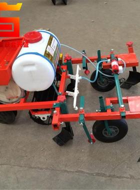 花生播种机手扶拖拉机带花生种植机带施药覆膜双行花生播种机