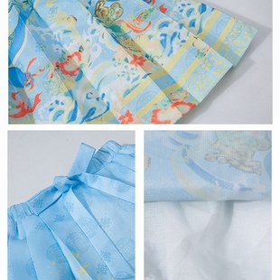 胖女童裙子套装儿童春秋加肥加大马面裙衬衫半身裙汉服古装两件套