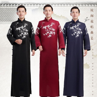 古装 五四青年装 民国风马褂伴郎服中式 男夏季 演出服 相声服大褂唐装