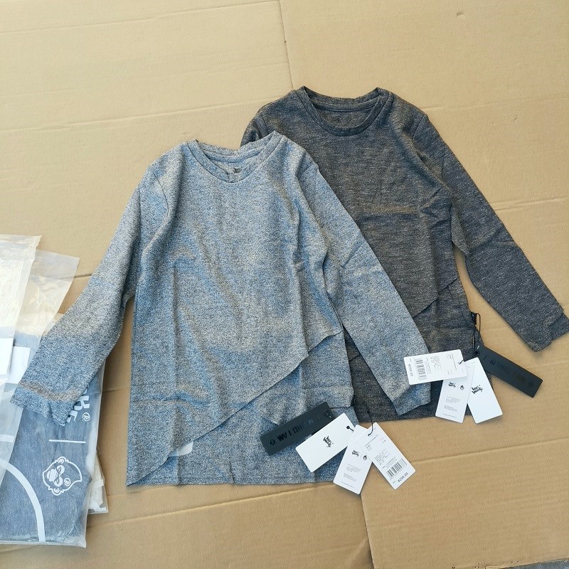 高端好货小中大男女儿童装纯棉信封长袖春秋款T恤打底衫