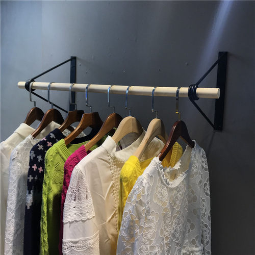 服装店展示架上墙壁挂式挂衣架侧挂 童装货架 女装店衣服架子