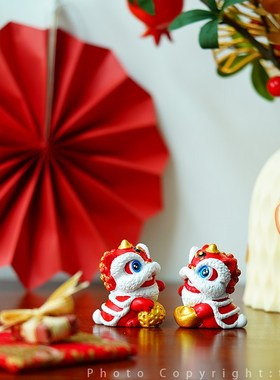 醒狮到,财运到!接财运啦!招财小醒狮创意桌面小摆件礼物