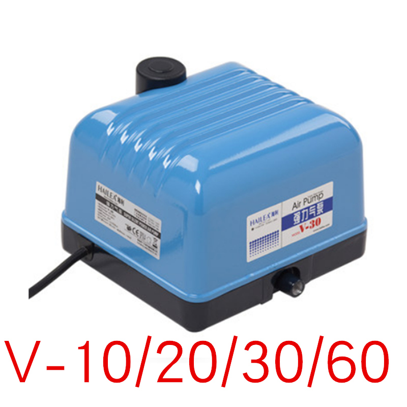 海利鱼池超静音氧气泵V10/20-30 V-60增氧泵ACO9720  9730 HAP120
