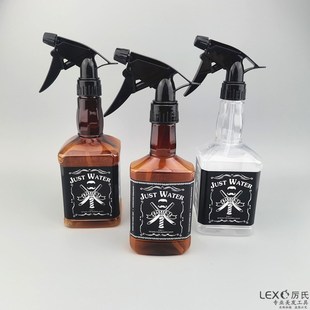 油头巴伯新款 喷水壶喷壶携带网红复古鸡尾酒瓶大号600毫升四方形