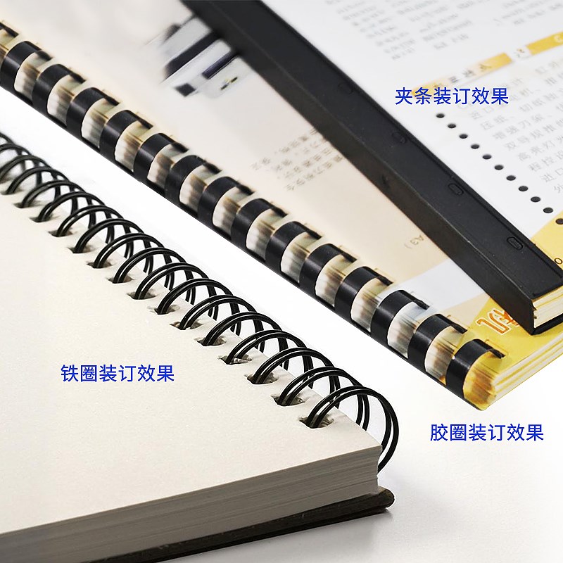 优玛仕U-CW2500多功能装订机手动铁圈夹条胶圈全抽刀梳式装订机