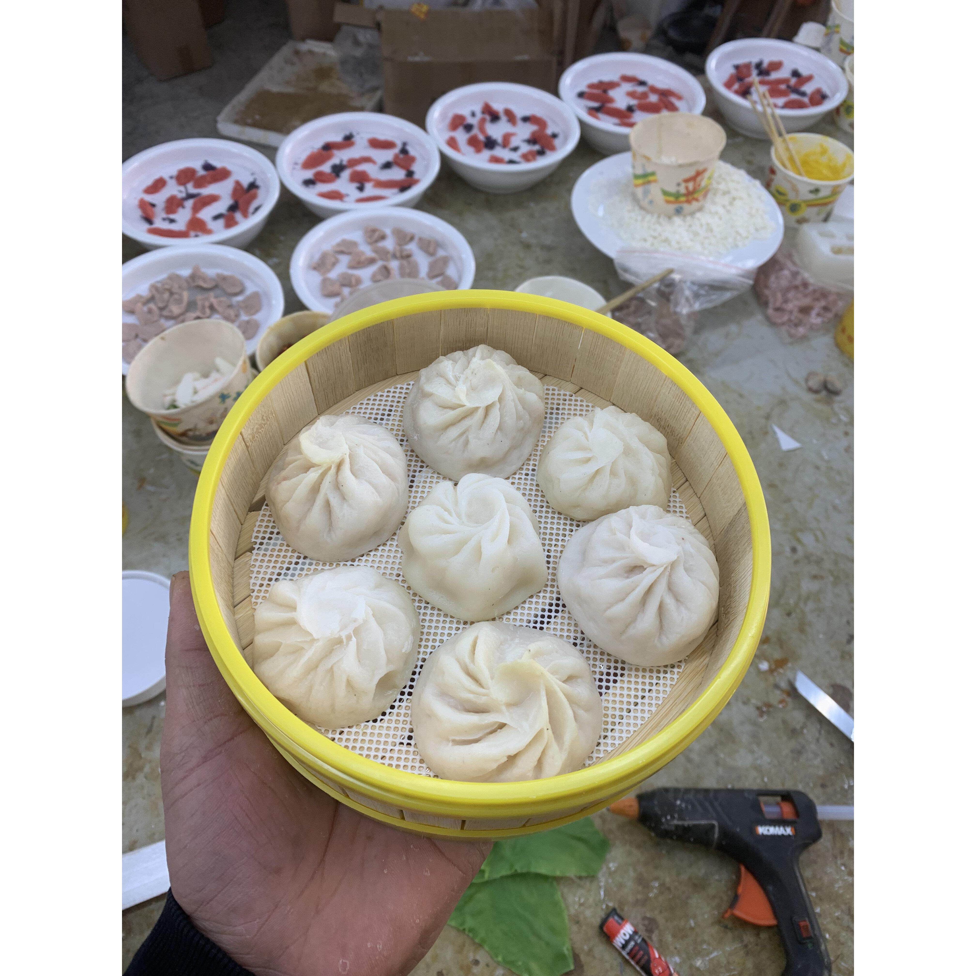 包子模型彷真包子小笼包馒头模型彷真菜食物模型菜品道具假菜
