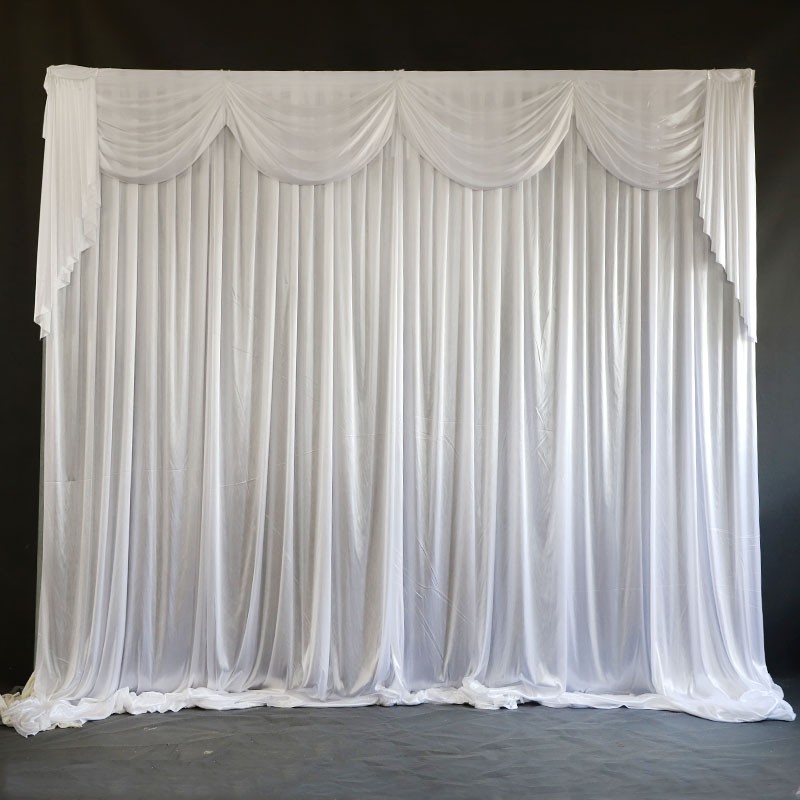 白事灵堂布置纱幔殡仪馆丧事葬礼幕布灵棚孝堂背景装饰黑白布幔