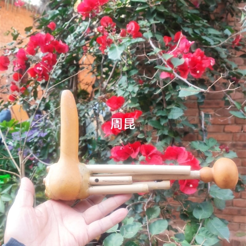 芦笙七寸《子拉勒》傈僳五管丽江铜舌双调葫芦笙厂家直销