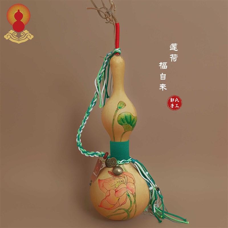 天然葫芦摆件手工烙画葫芦挂件彩绘雕刻工艺品随身文玩开业送礼品
