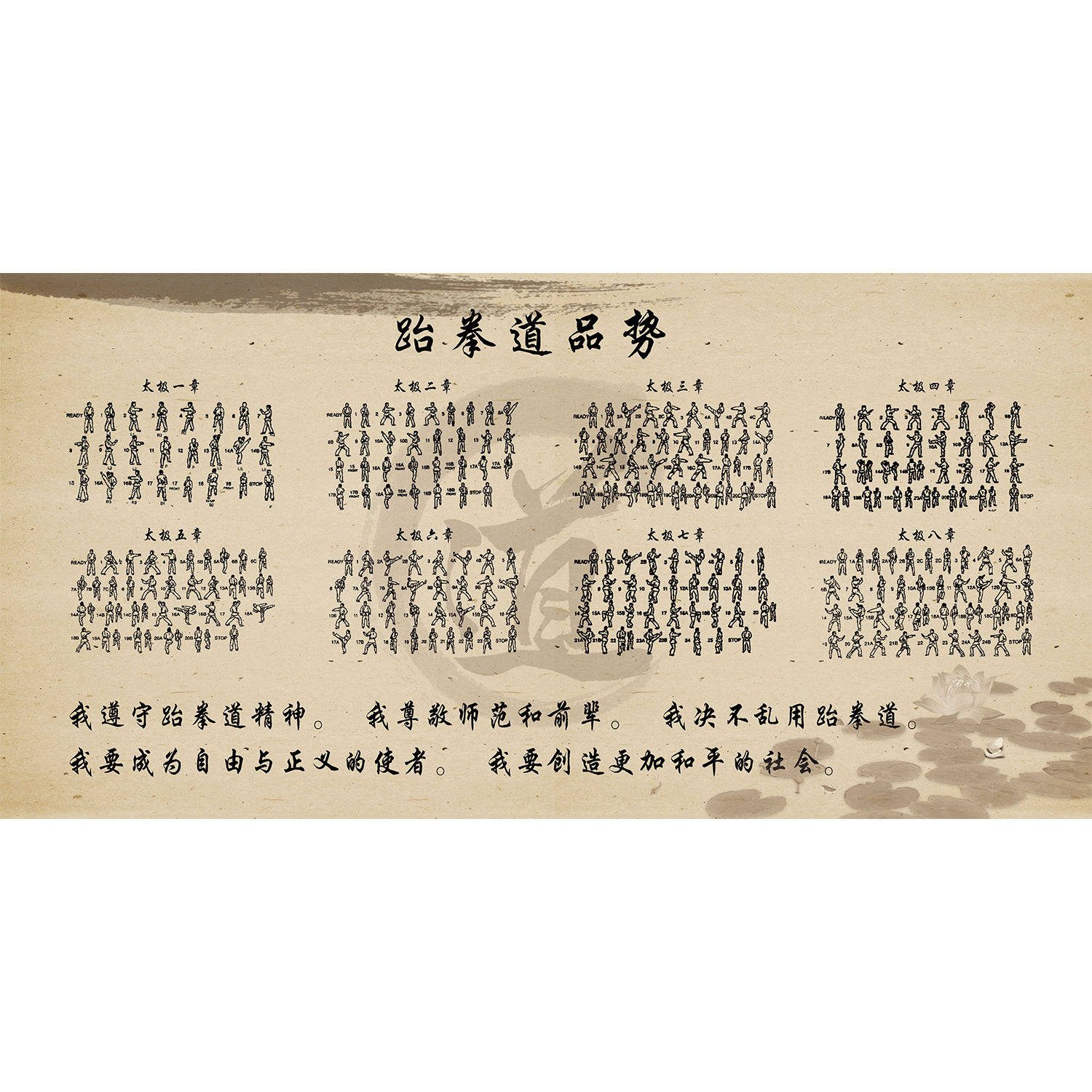 海报印制展板写真喷绘跆拳道品势太级八章图片跆拳道晋级含义墙贴,家居饰品,软装墙贴,淘宝优惠券,粉丝福利购,淘宝优惠卷