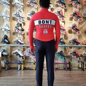 2023新款BONT防切割速滑服短道速滑连体服连体速滑服防切割面料