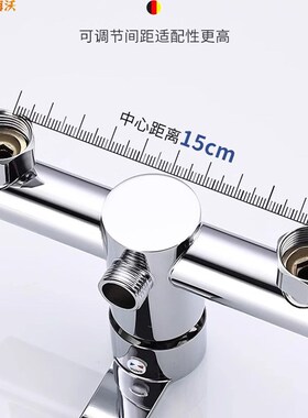 不锈钢淋浴龙头工程学校冷热混水阀简易花洒套装暗装两联淋浴龙头