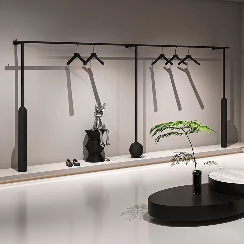 服装店展示架上墙衣服陈列架简约挂衣架壁挂男女装店专用货架黑色,农用物资,可移动滴灌袋,淘宝优惠券,粉丝福利购,淘宝优惠卷