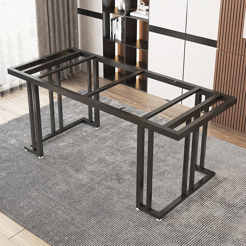 定制铁艺桌腿岩板茶几桌脚支架会议金属办公桌脚茶桌底座支撑架