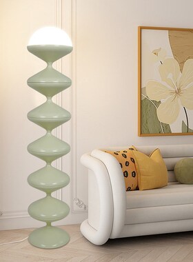 北欧中古黑葫芦落地灯客厅高级感装饰简约奶油风卧室床头装饰台灯