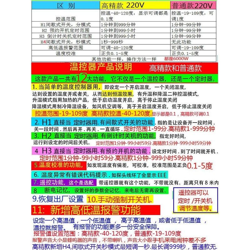 大功率高精温控器J11数显温度控制开关循环泵柜大棚爬虫养殖风a5,农用物资,可移动滴灌袋,淘宝优惠券,粉丝福利购,淘宝优惠卷