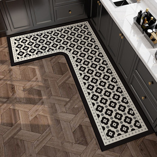 高端厨房地垫防滑防油可擦免洗专用吸水垫地毯家用耐脏脚垫子l型