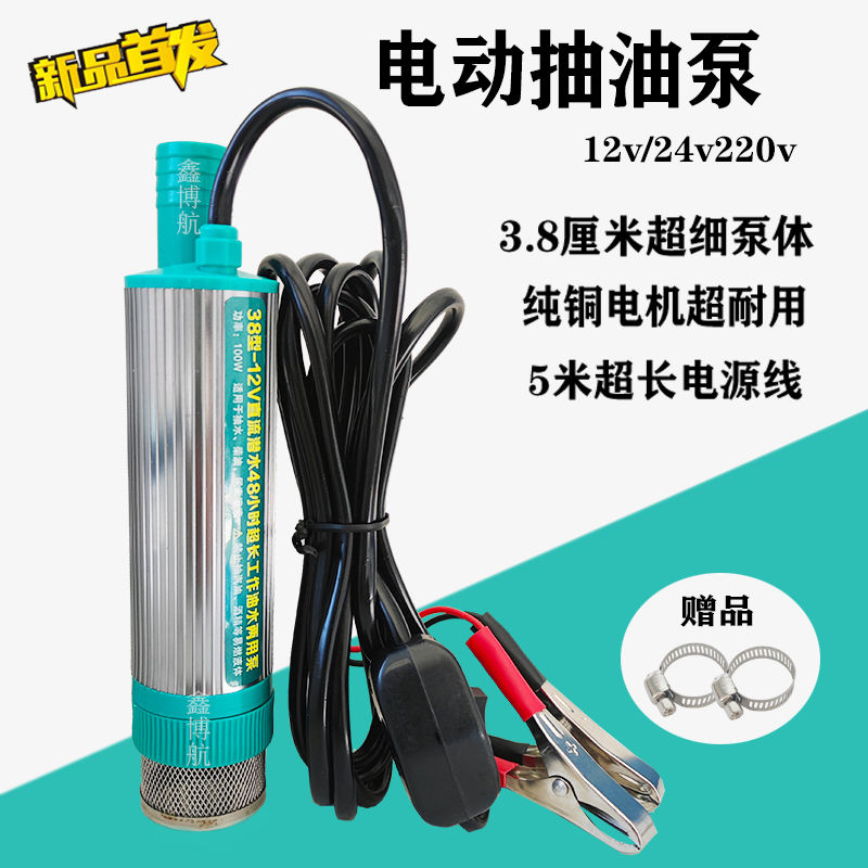38型新款柴油12V电动抽水泵24VB抽油泵220V抽油神器浇菜抽酒尿素