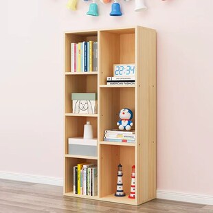 实木落地书柜矮书柜多层格子柜组合书柜加深书架置物架原木展示架