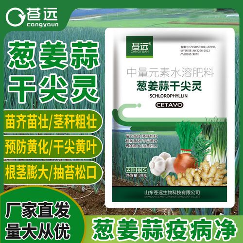 葱姜蒜韭菜菌净干尖黄叶卷叶抗病农用杀菌剂叶面肥促根壮苗大根茎
