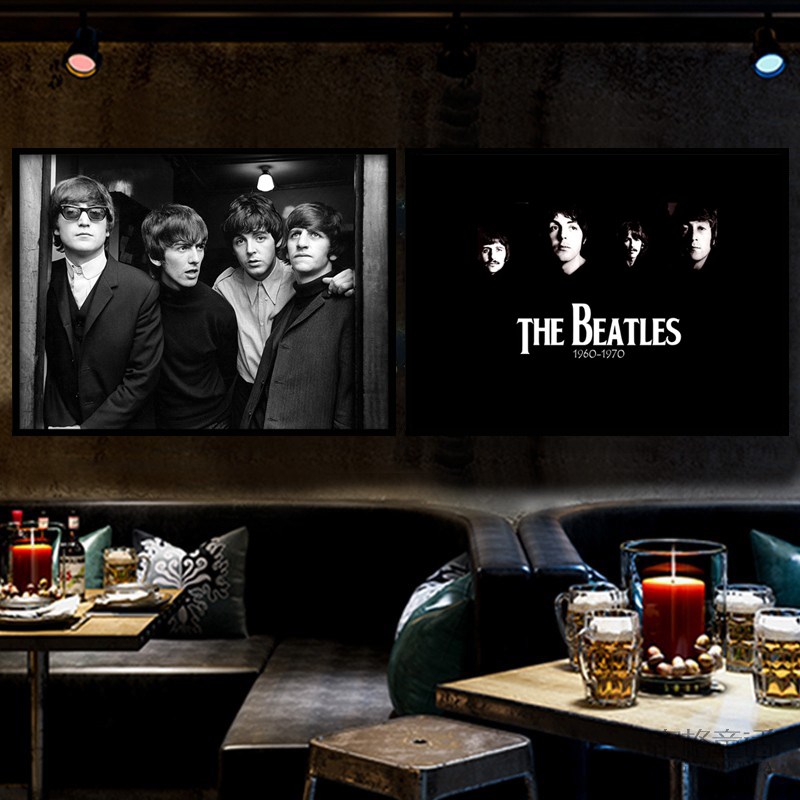Beatles欧美音乐披头士装饰画摇滚乐队卧室咖啡壁画琴行酒馆挂画