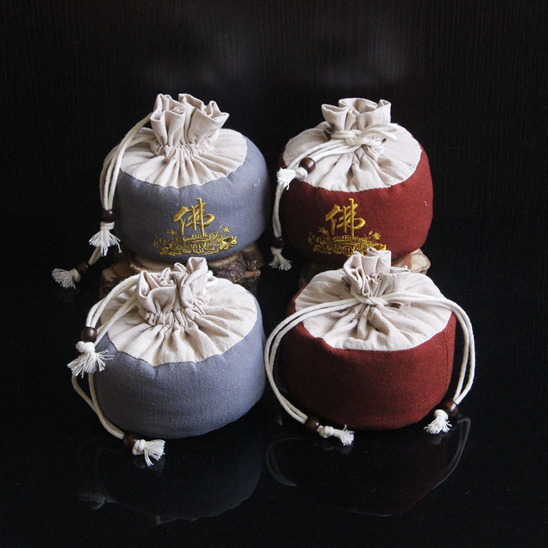 手提布包棉布水洗钵袋僧人钵碗陶瓷素食碗佛包僧包袋随身袋子布袋